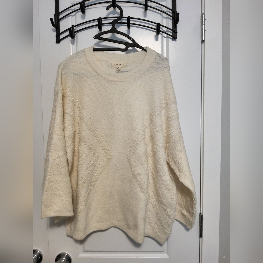 Wide 3/4 length sleeve sweater